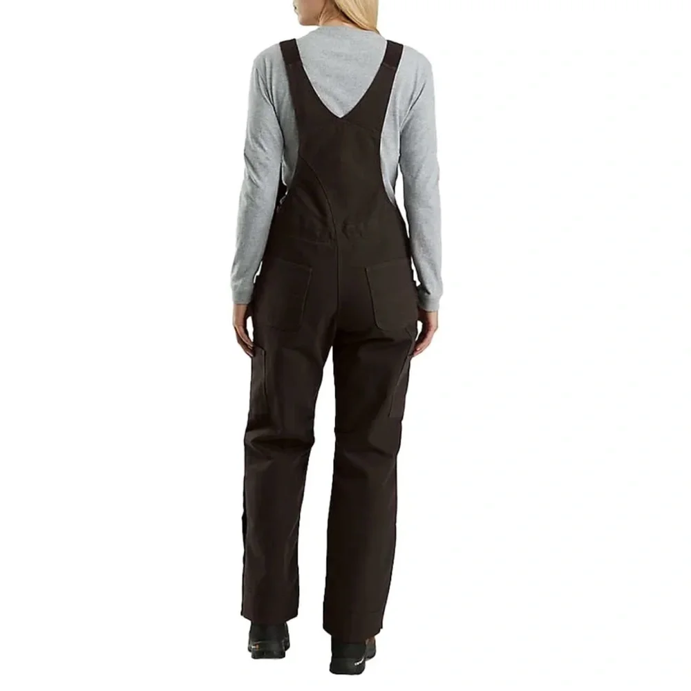 Carhartt Women's Dark Brown Insulated Duck Bib Overalls - Picture 6 of 6
